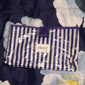 Obagi Striped Cosmetic Bag